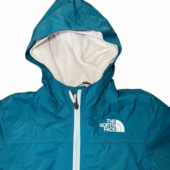 The North Face Girls Warm Storm Rain Jacket Deep Lagoon small (7/8) Fall Fleece - Picture 6 of 10